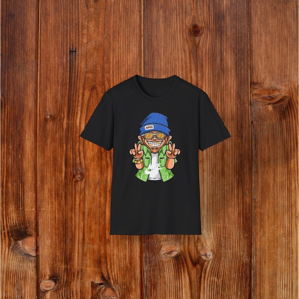 Nike Black Tee with Cartoon Graphic